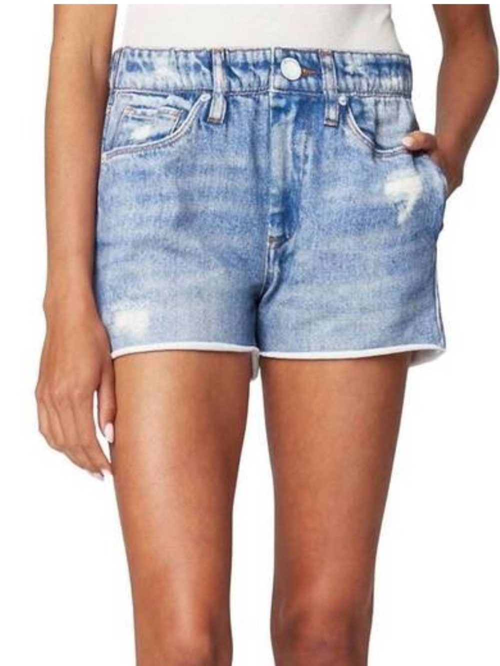 Blank NYC Light Wash Faux Denim Shorts